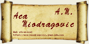 Aca Miodragović vizit kartica